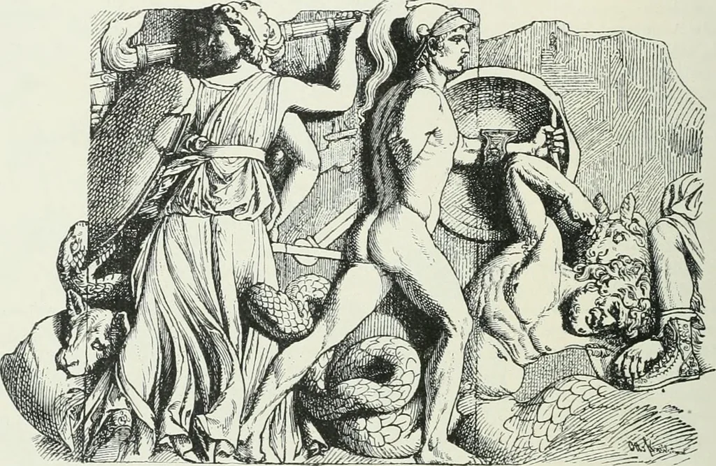 An illustration from Denkmäler des klassischen Altertums, zur Erläuterung des Lebens der Griechen und Römer in Religion, Kunst und Sitte, 1887, leaf 640
