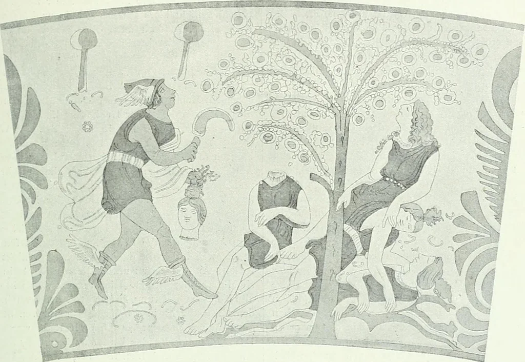 An illustration from Denkmäler des klassischen Altertums, zur Erläuterung des Lebens der Griechen und Römer in Religion, Kunst und Sitte, 1887, leaf 673