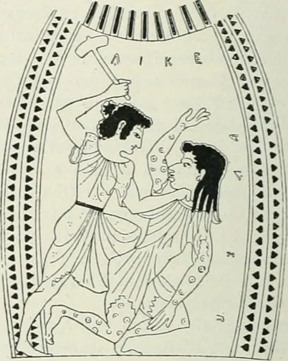 An illustration from Denkmäler des klassischen Altertums, zur Erläuterung des Lebens der Griechen und Römer in Religion, Kunst und Sitte, 1887, leaf 682