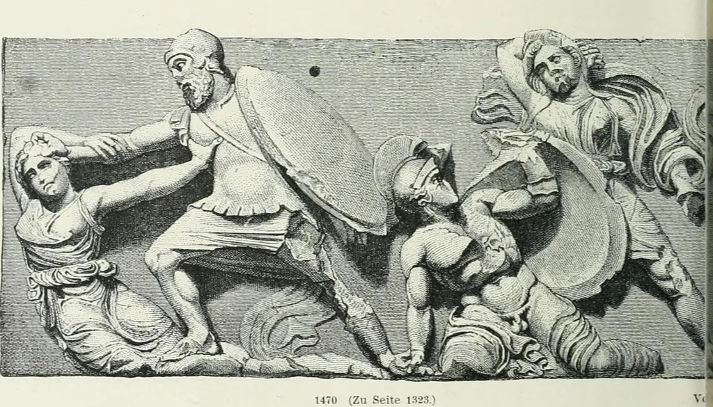 An illustration from Denkmäler des klassischen Altertums, zur Erläuterung des Lebens der Griechen und Römer in Religion, Kunst und Sitte, 1887, leaf 708