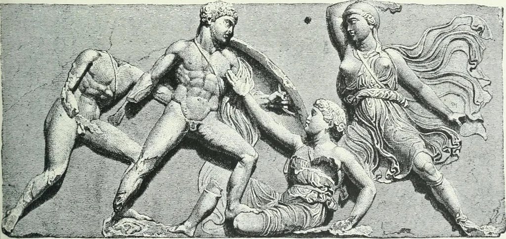 An illustration from Denkmäler des klassischen Altertums, zur Erläuterung des Lebens der Griechen und Römer in Religion, Kunst und Sitte, 1887, leaf 709
