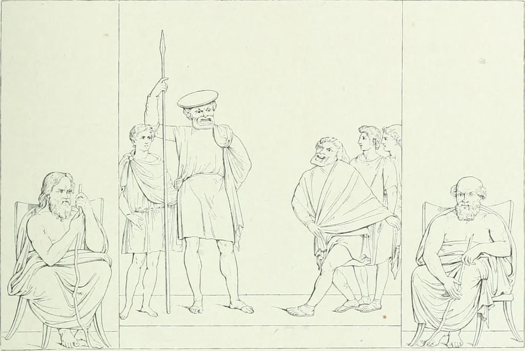 An illustration from Denkmäler des klassischen Altertums, zur Erläuterung des Lebens der Griechen und Römer in Religion, Kunst und Sitte, 1887, leaf 71