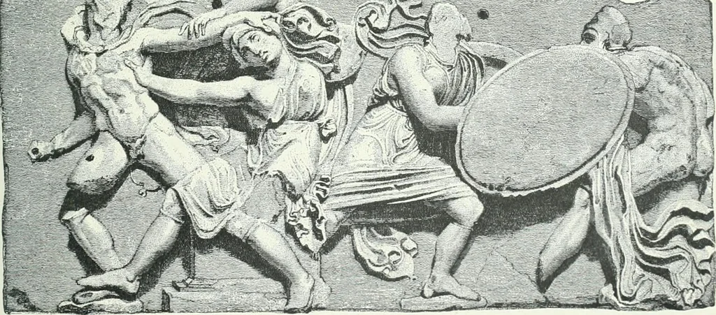 An illustration from Denkmäler des klassischen Altertums, zur Erläuterung des Lebens der Griechen und Römer in Religion, Kunst und Sitte, 1887, leaf 713