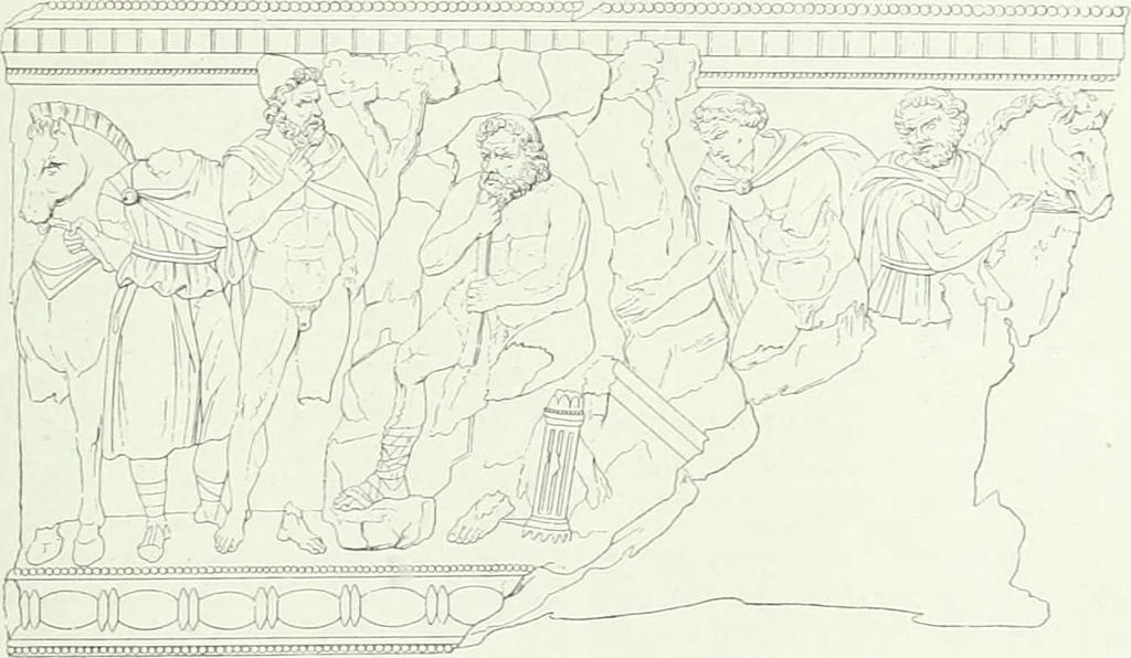 An illustration from Denkmäler des klassischen Altertums, zur Erläuterung des Lebens der Griechen und Römer in Religion, Kunst und Sitte, 1887, leaf 723