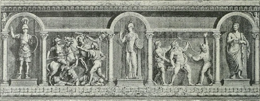 An illustration from Denkmäler des klassischen Altertums, zur Erläuterung des Lebens der Griechen und Römer in Religion, Kunst und Sitte, 1887, leaf 137
