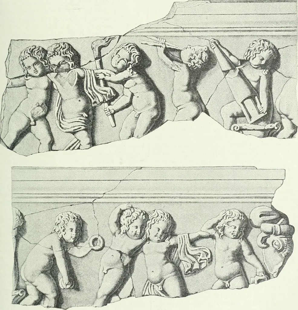 An illustration from Denkmäler des klassischen Altertums, zur Erläuterung des Lebens der Griechen und Römer in Religion, Kunst und Sitte, 1887, leaf 152