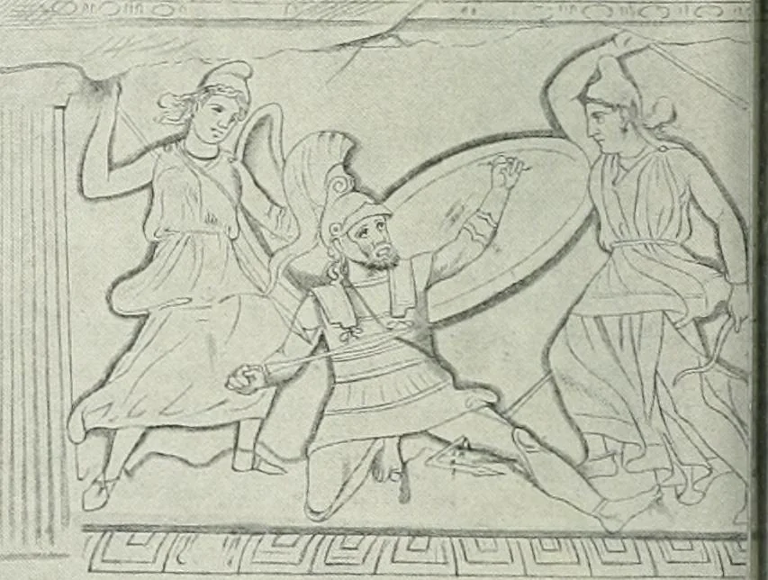 An illustration from Denkmäler des klassischen Altertums, zur Erläuterung des Lebens der Griechen und Römer in Religion, Kunst und Sitte, 1887, leaf 155