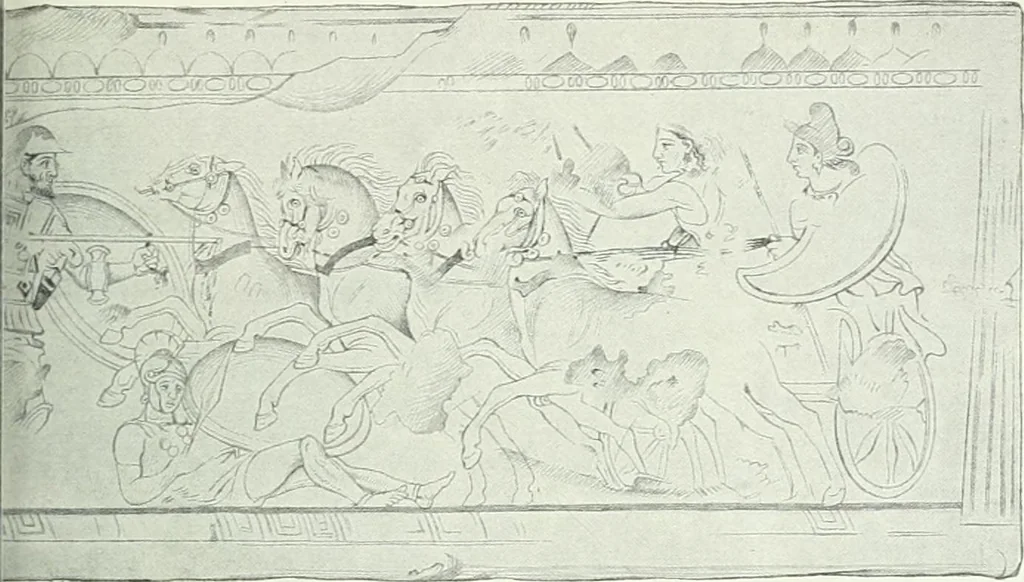 An illustration from Denkmäler des klassischen Altertums, zur Erläuterung des Lebens der Griechen und Römer in Religion, Kunst und Sitte, 1887, leaf 156