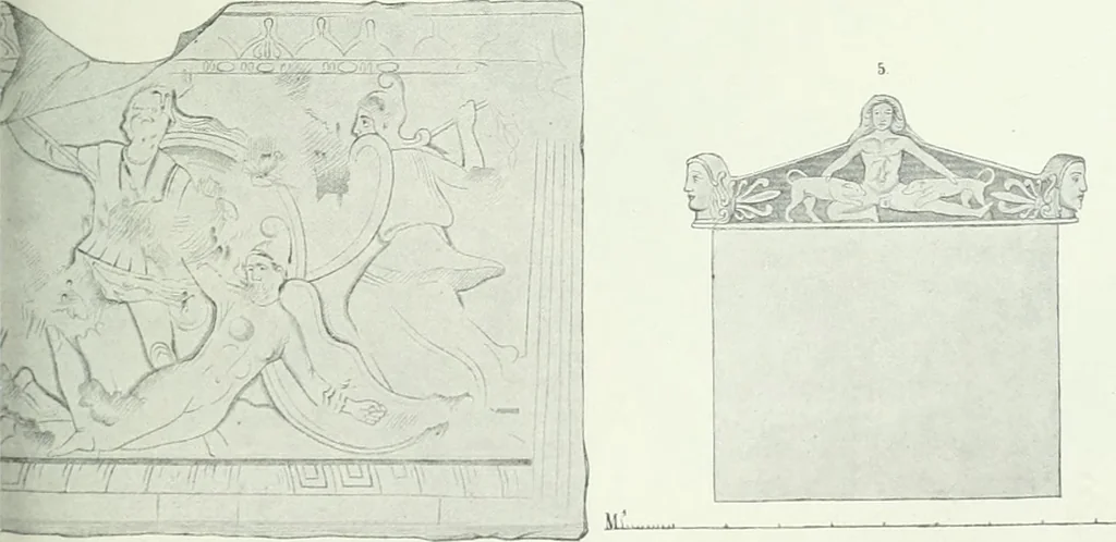 An illustration from Denkmäler des klassischen Altertums, zur Erläuterung des Lebens der Griechen und Römer in Religion, Kunst und Sitte, 1887, leaf 156