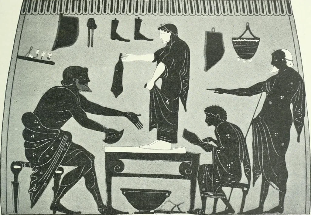 An illustration from Denkmäler des klassischen Altertums, zur Erläuterung des Lebens der Griechen und Römer in Religion, Kunst und Sitte, 1887, leaf 192