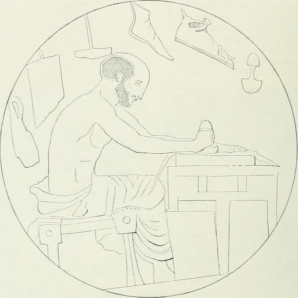An illustration from Denkmäler des klassischen Altertums, zur Erläuterung des Lebens der Griechen und Römer in Religion, Kunst und Sitte, 1887, leaf 193