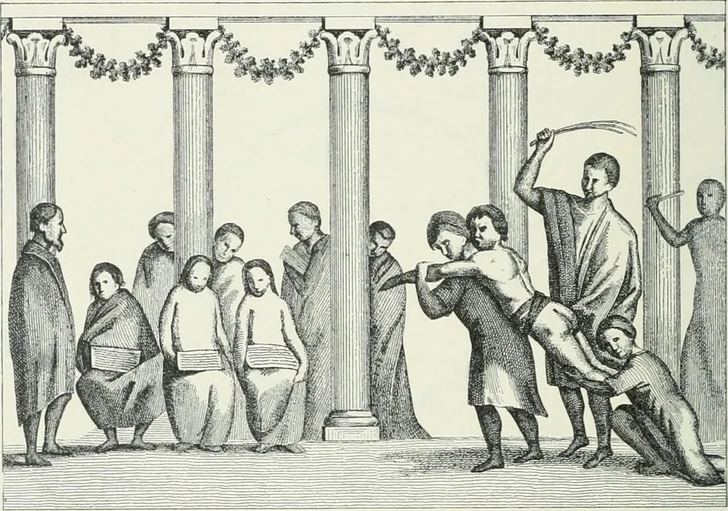 An illustration from Denkmäler des klassischen Altertums, zur Erläuterung des Lebens der Griechen und Römer in Religion, Kunst und Sitte, 1887, leaf 195