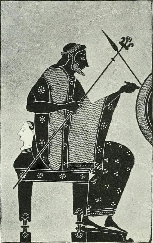 An illustration from Denkmäler des klassischen Altertums, zur Erläuterung des Lebens der Griechen und Römer in Religion, Kunst und Sitte, 1887, leaf 269