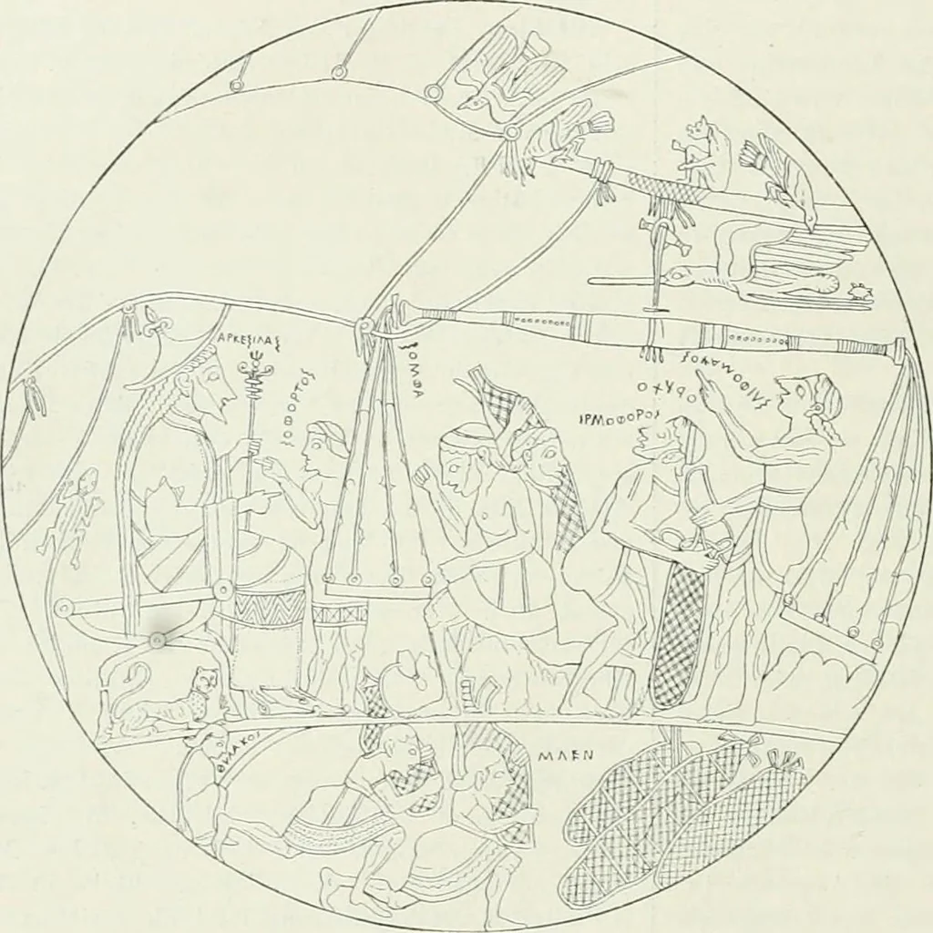 An illustration from Denkmäler des klassischen Altertums, zur Erläuterung des Lebens der Griechen und Römer in Religion, Kunst und Sitte, 1887, leaf 281