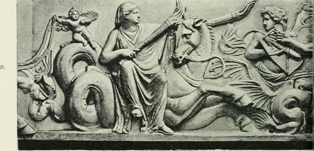 An illustration from Denkmäler des klassischen Altertums, zur Erläuterung des Lebens der Griechen und Römer in Religion, Kunst und Sitte, 1887, leaf 291