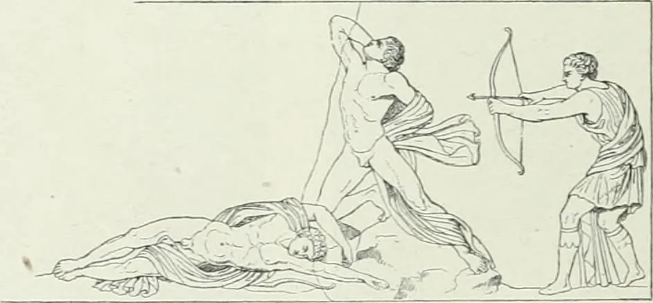 An illustration from Denkmäler des klassischen Altertums, zur Erläuterung des Lebens der Griechen und Römer in Religion, Kunst und Sitte, 1887, leaf 309
