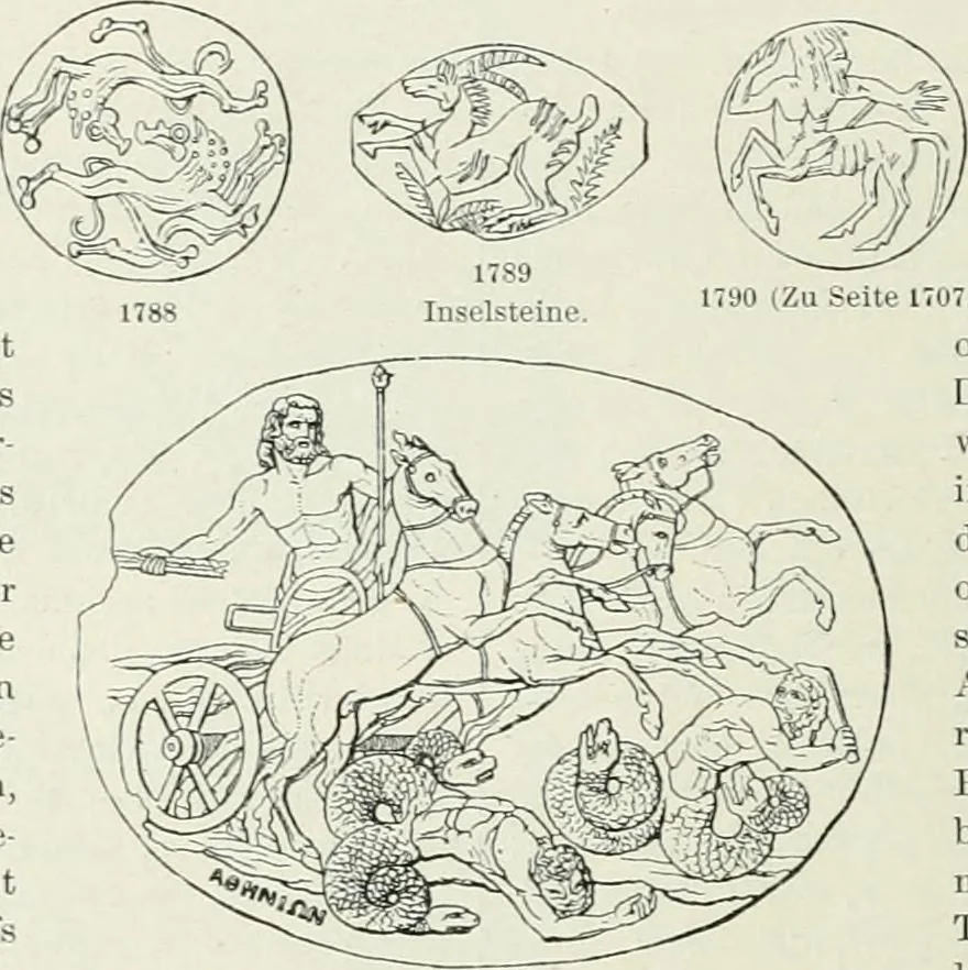 An illustration from Denkmäler des klassischen Altertums, zur Erläuterung des Lebens der Griechen und Römer in Religion, Kunst und Sitte, 1887, leaf 335