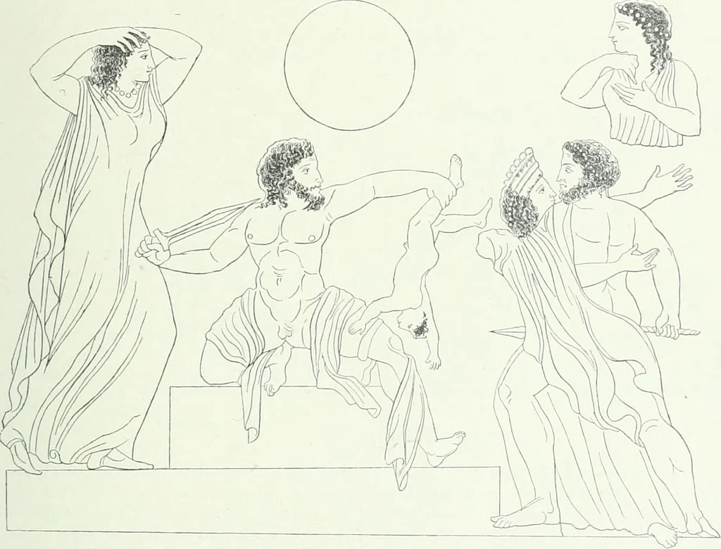 An illustration from Denkmäler des klassischen Altertums, zur Erläuterung des Lebens der Griechen und Römer in Religion, Kunst und Sitte, 1887, leaf 354