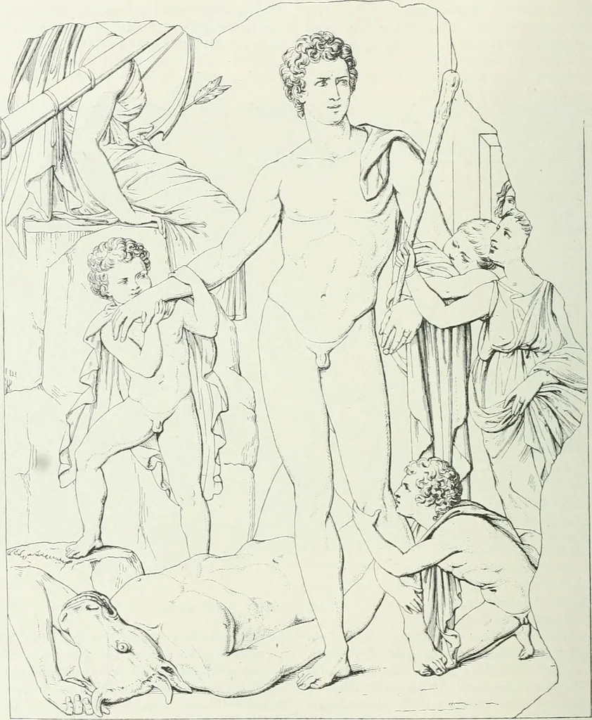 An illustration from Denkmäler des klassischen Altertums, zur Erläuterung des Lebens der Griechen und Römer in Religion, Kunst und Sitte, 1887, leaf 457