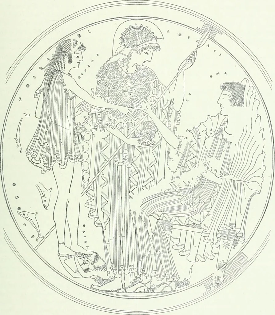 An illustration from Denkmäler des klassischen Altertums, zur Erläuterung des Lebens der Griechen und Römer in Religion, Kunst und Sitte, 1887, leaf 458