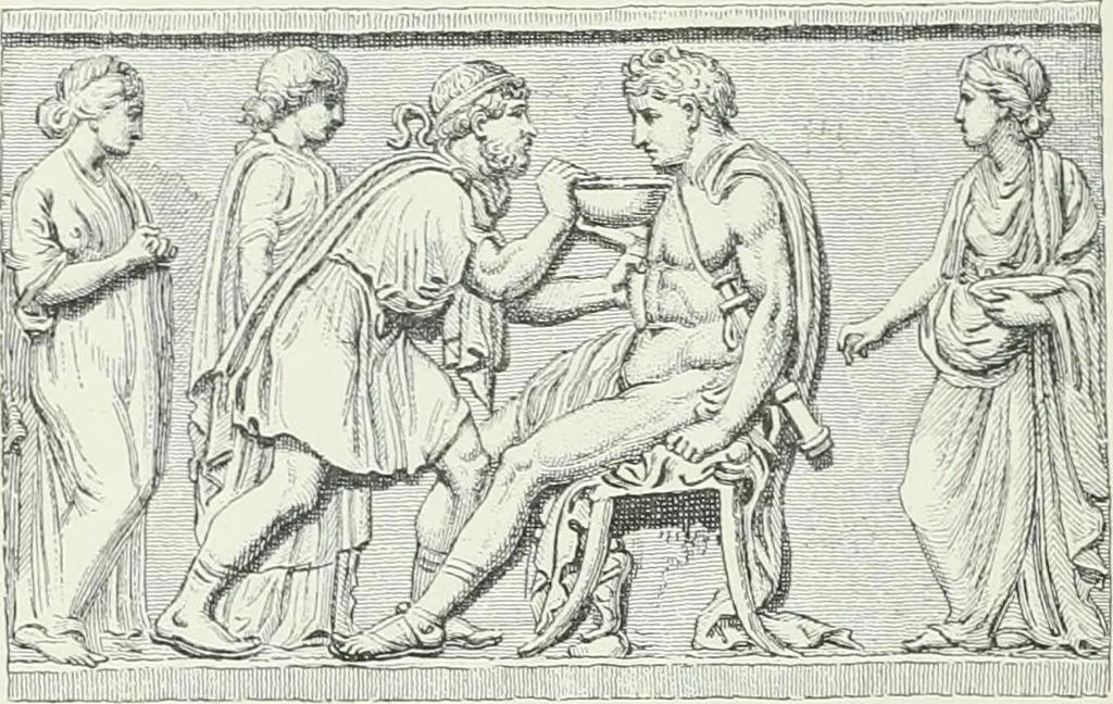 An illustration from Denkmäler des klassischen Altertums, zur Erläuterung des Lebens der Griechen und Römer in Religion, Kunst und Sitte, 1887, leaf 459