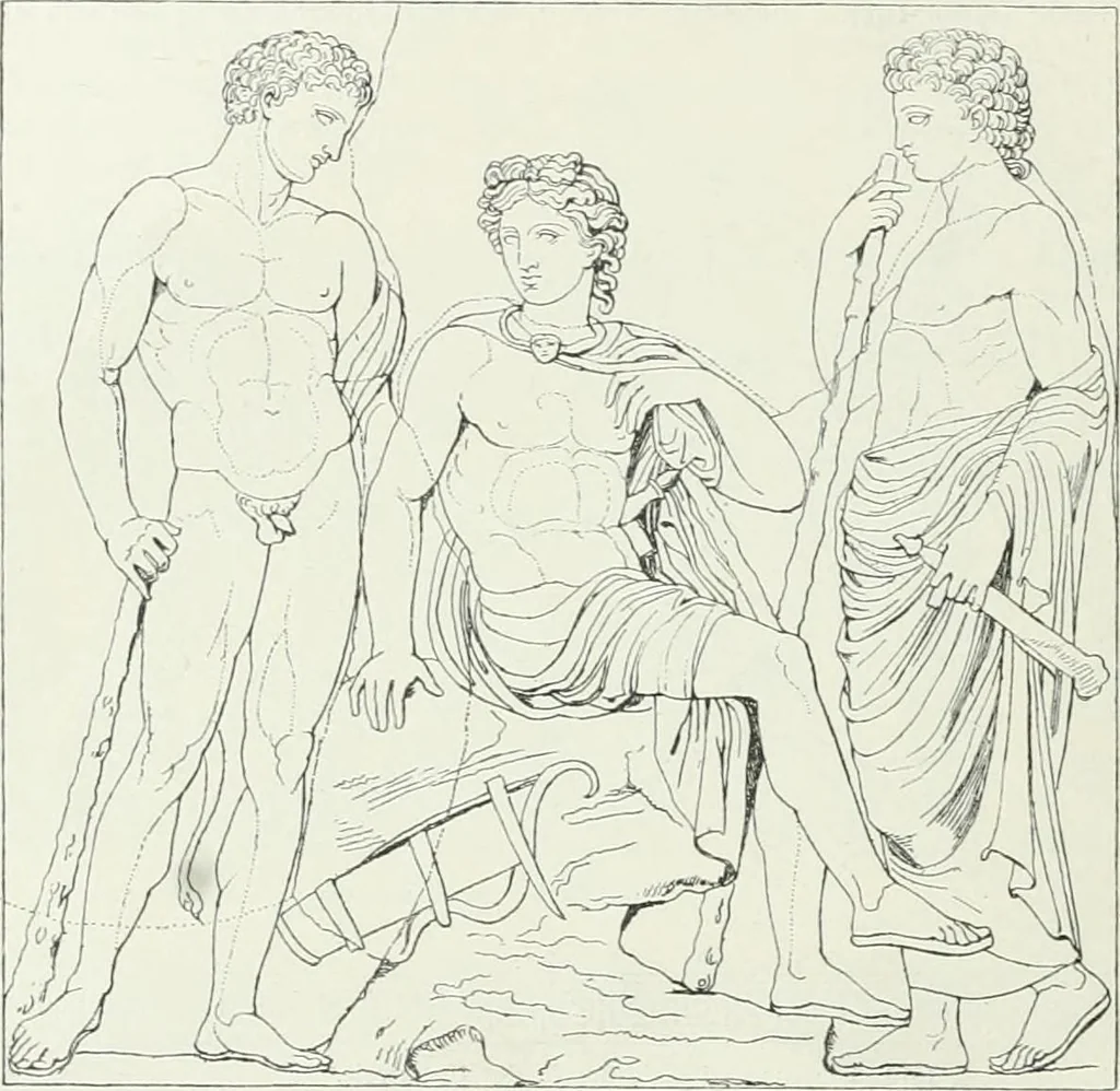 An illustration from Denkmäler des klassischen Altertums, zur Erläuterung des Lebens der Griechen und Römer in Religion, Kunst und Sitte, 1887, leaf 461