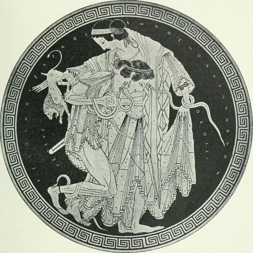 An illustration from Denkmäler des klassischen Altertums, zur Erläuterung des Lebens der Griechen und Römer in Religion, Kunst und Sitte, 1887, leaf 462