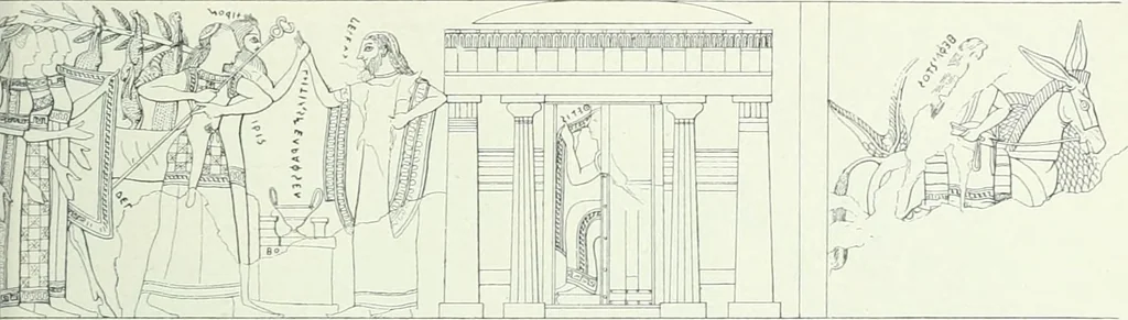 An illustration from Denkmäler des klassischen Altertums, zur Erläuterung des Lebens der Griechen und Römer in Religion, Kunst und Sitte, 1887, leaf 466