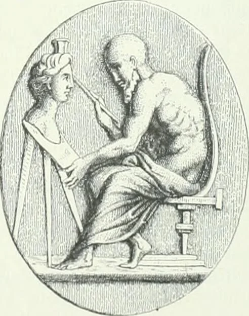 An illustration from Denkmäler des klassischen Altertums, zur Erläuterung des Lebens der Griechen und Römer in Religion, Kunst und Sitte, 1887, leaf 472