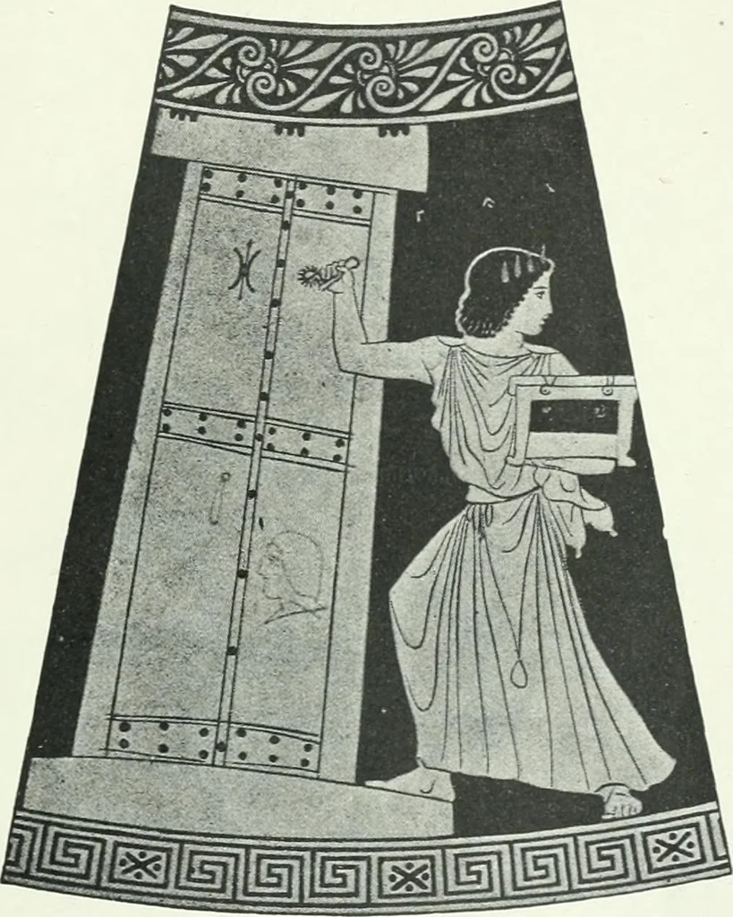 An illustration from Denkmäler des klassischen Altertums, zur Erläuterung des Lebens der Griechen und Römer in Religion, Kunst und Sitte, 1887, leaf 474