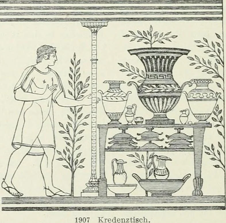 An illustration from Denkmäler des klassischen Altertums, zur Erläuterung des Lebens der Griechen und Römer in Religion, Kunst und Sitte, 1887, leaf 497
