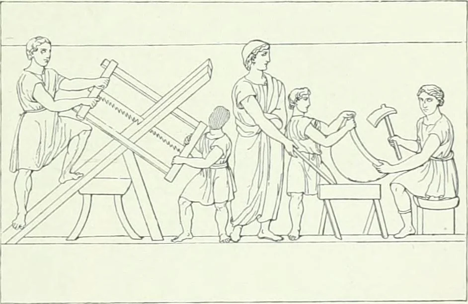 An illustration from Denkmäler des klassischen Altertums, zur Erläuterung des Lebens der Griechen und Römer in Religion, Kunst und Sitte, 1887, leaf 498