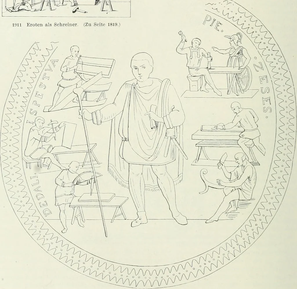 An illustration from Denkmäler des klassischen Altertums, zur Erläuterung des Lebens der Griechen und Römer in Religion, Kunst und Sitte, 1887, leaf 499