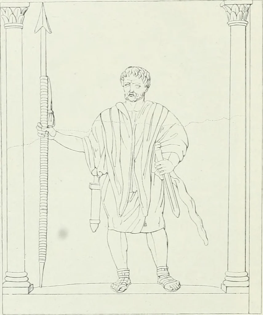 An illustration from Denkmäler des klassischen Altertums, zur Erläuterung des Lebens der Griechen und Römer in Religion, Kunst und Sitte, 1887, leaf 517