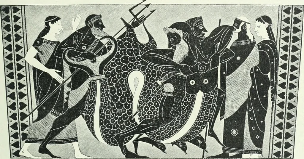 An illustration from Denkmäler des klassischen Altertums, zur Erläuterung des Lebens der Griechen und Römer in Religion, Kunst und Sitte, 1887, leaf 546