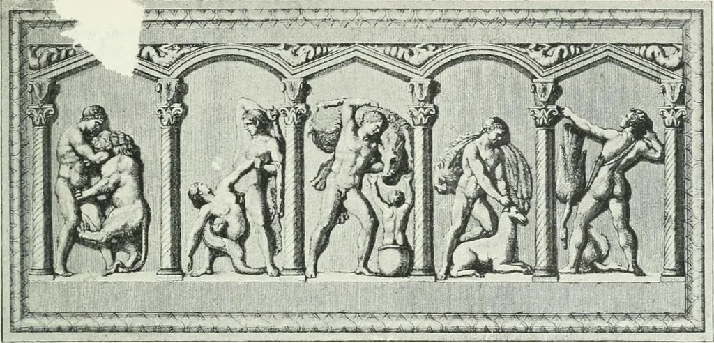 An illustration from Denkmäler des klassischen Altertums, zur Erläuterung des Lebens der Griechen und Römer in Religion, Kunst und Sitte, 1887, leaf 6
