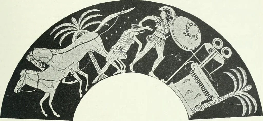 An illustration from Denkmäler des klassischen Altertums, zur Erläuterung des Lebens der Griechen und Römer in Religion, Kunst und Sitte, 1887, leaf 610