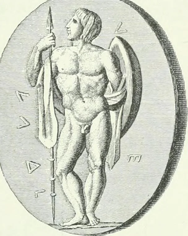 An illustration from Denkmäler des klassischen Altertums, zur Erläuterung des Lebens der Griechen und Römer in Religion, Kunst und Sitte, 1887, leaf 642