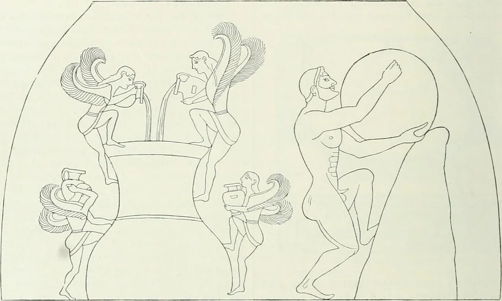 An illustration from Denkmäler des klassischen Altertums, zur Erläuterung des Lebens der Griechen und Römer in Religion, Kunst und Sitte, 1887, leaf 645