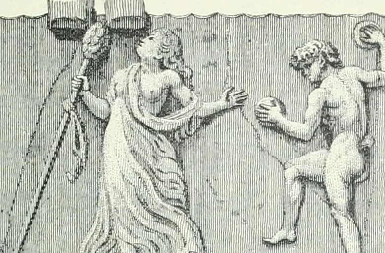An illustration from Denkmäler des klassischen Altertums, zur Erläuterung des Lebens der Griechen und Römer in Religion, Kunst und Sitte, 1887, leaf 656