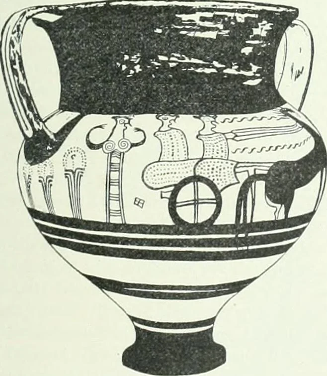 An illustration from Denkmäler des klassischen Altertums, zur Erläuterung des Lebens der Griechen und Römer in Religion, Kunst und Sitte, 1887, leaf 670
