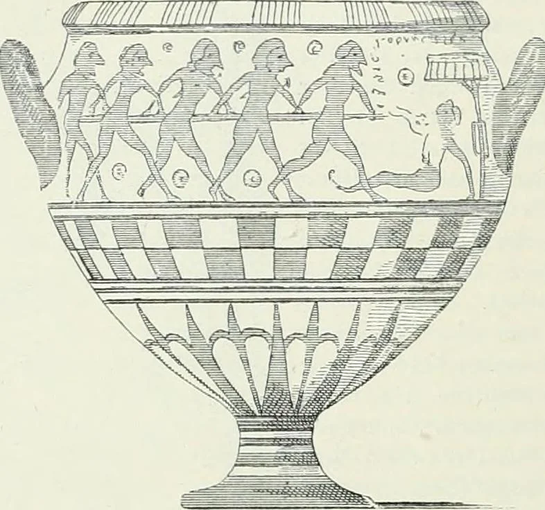 An illustration from Denkmäler des klassischen Altertums, zur Erläuterung des Lebens der Griechen und Römer in Religion, Kunst und Sitte, 1887, leaf 685