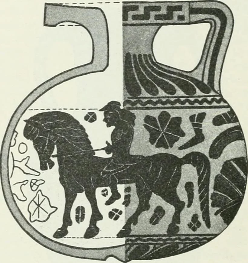 An illustration from Denkmäler des klassischen Altertums, zur Erläuterung des Lebens der Griechen und Römer in Religion, Kunst und Sitte, 1887, leaf 691