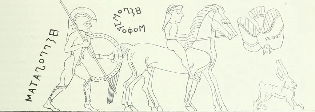 An illustration from Denkmäler des klassischen Altertums, zur Erläuterung des Lebens der Griechen und Römer in Religion, Kunst und Sitte, 1887, leaf 692