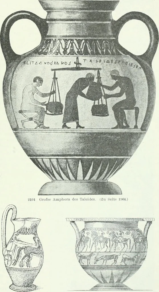 An illustration from Denkmäler des klassischen Altertums, zur Erläuterung des Lebens der Griechen und Römer in Religion, Kunst und Sitte, 1887, leaf 694