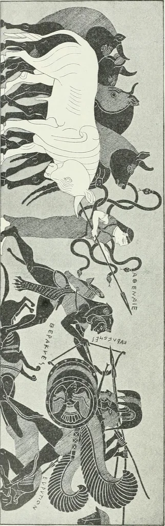 An illustration from Denkmäler des klassischen Altertums, zur Erläuterung des Lebens der Griechen und Römer in Religion, Kunst und Sitte, 1887, leaf 695