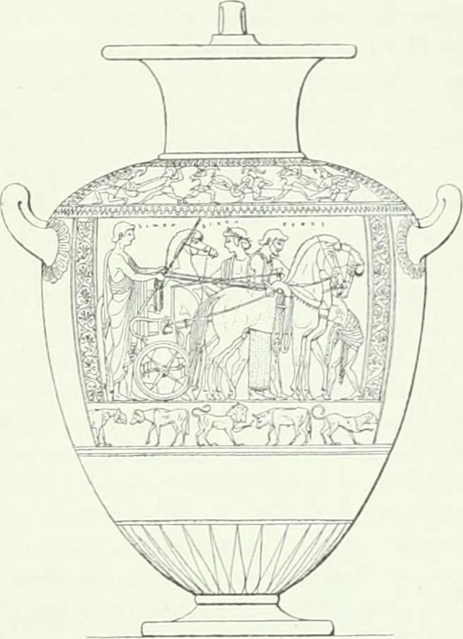 An illustration from Denkmäler des klassischen Altertums, zur Erläuterung des Lebens der Griechen und Römer in Religion, Kunst und Sitte, 1887, leaf 702