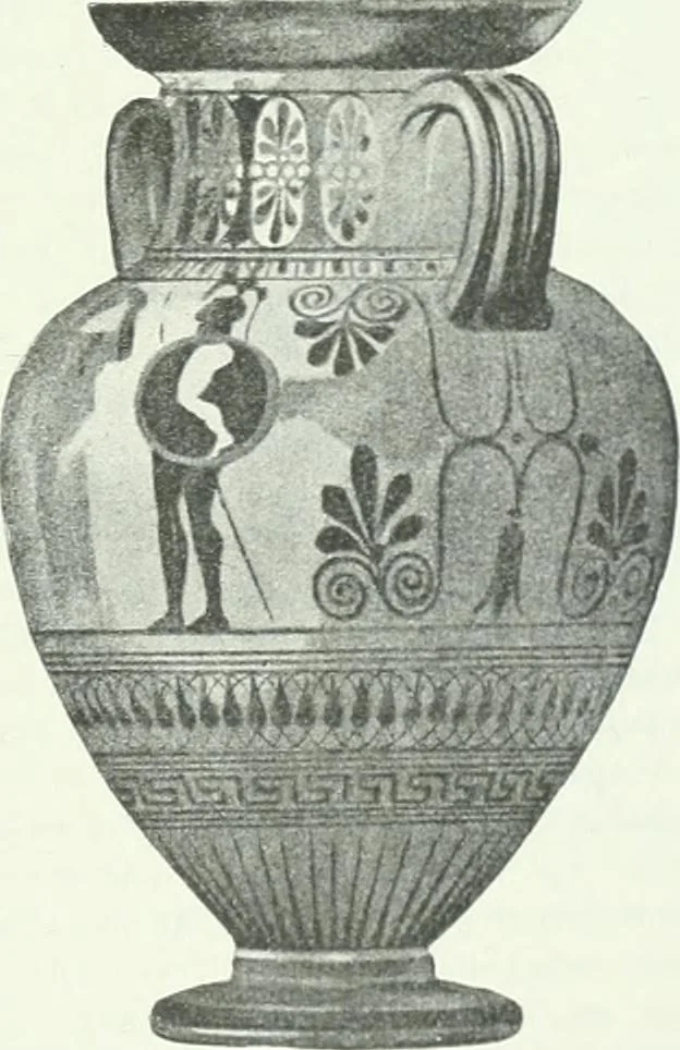 An illustration from Denkmäler des klassischen Altertums, zur Erläuterung des Lebens der Griechen und Römer in Religion, Kunst und Sitte, 1887, leaf 702