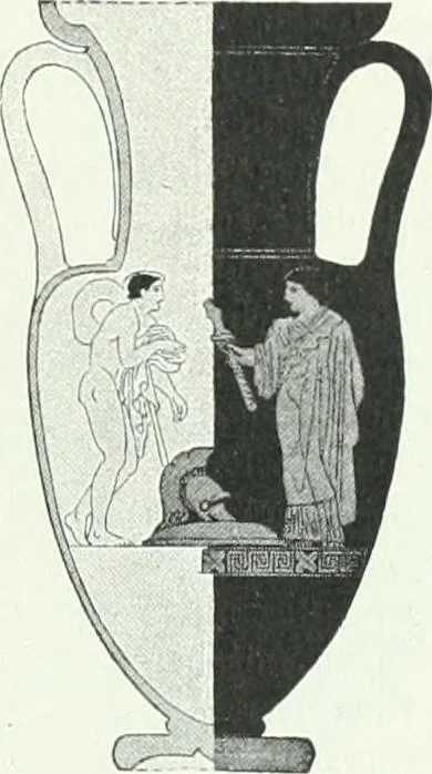 An illustration from Denkmäler des klassischen Altertums, zur Erläuterung des Lebens der Griechen und Römer in Religion, Kunst und Sitte, 1887, leaf 716