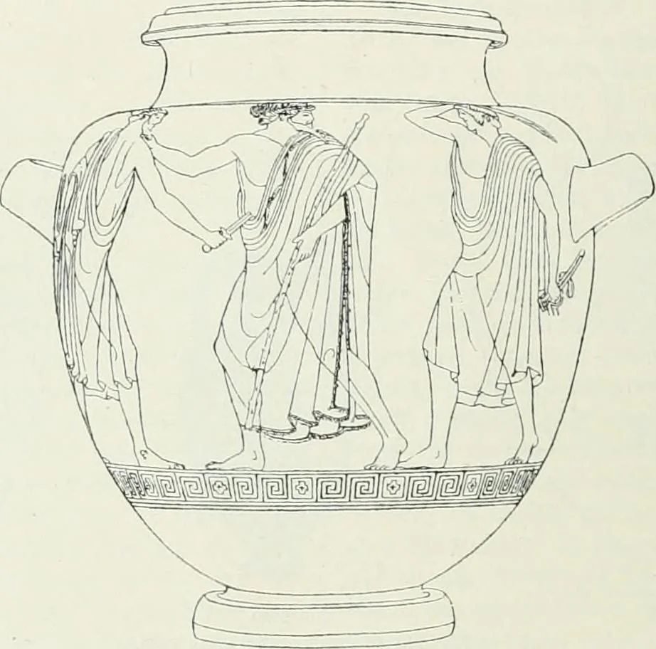 An illustration from Denkmäler des klassischen Altertums, zur Erläuterung des Lebens der Griechen und Römer in Religion, Kunst und Sitte, 1887, leaf 717